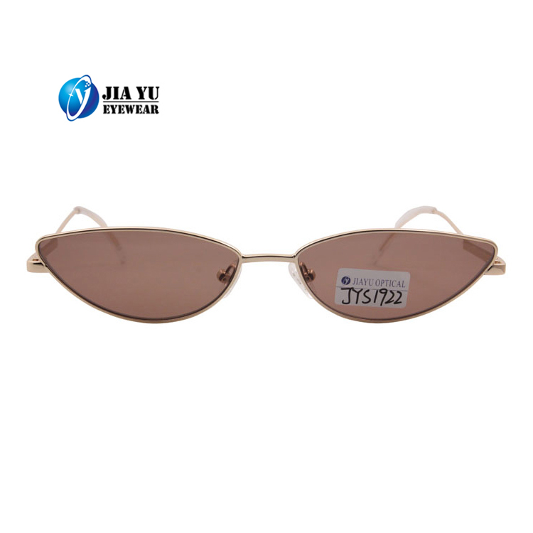 Wholesale Polarized Retro Special Design Small Cat Eye Metal Sunglasses
