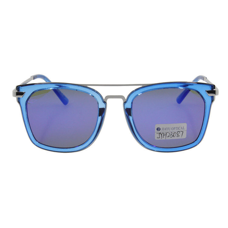 Wholesale Square Plastic Frame Glasses OEM Fashion Polarized Metal Sunglasses for Men