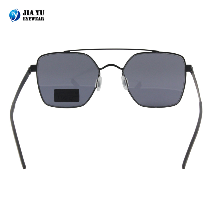 Wholesale Vintage Special Design Uv400 Protection Double Bridge Metal Sunglasses