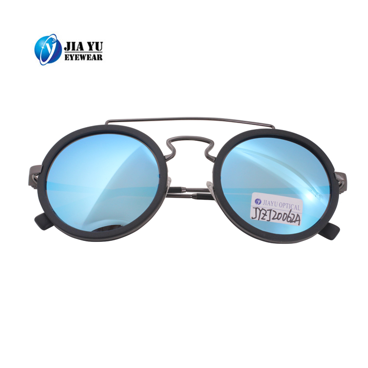 Xiamen Manufacture Retro UV400 Polarized Handmade Round Metal Sunglasses