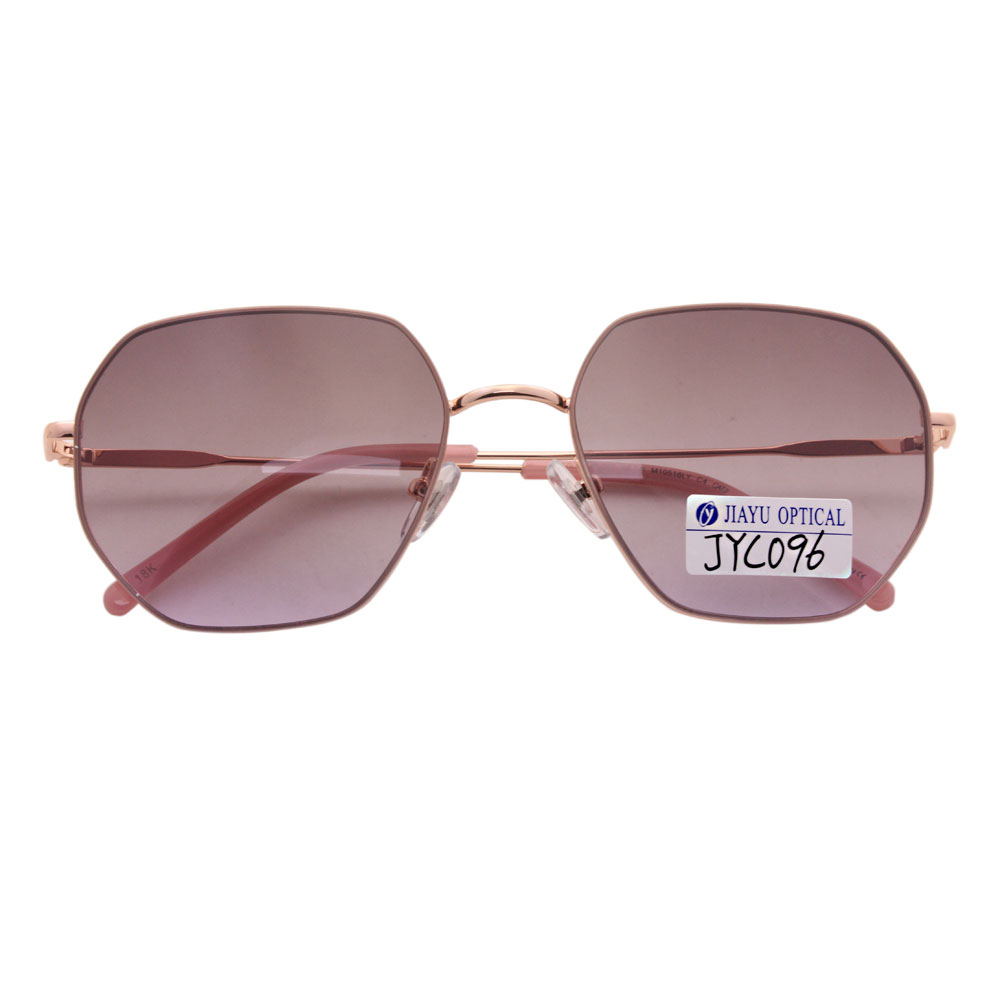 Custom Women's Fashion UV400 Polarized Metal Sunglasses
