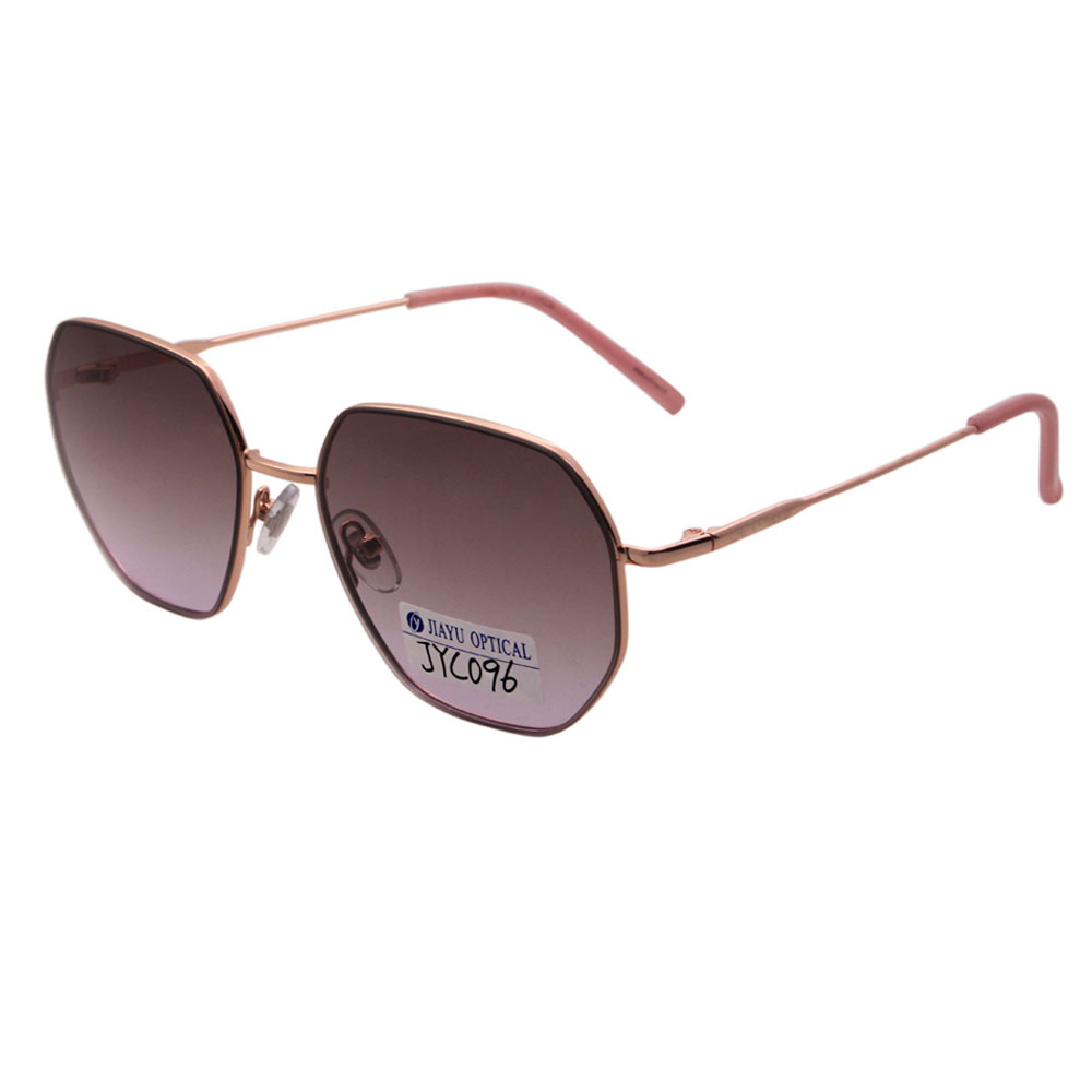 Custom Women's Fashion UV400 Polarized Metal Sunglasses