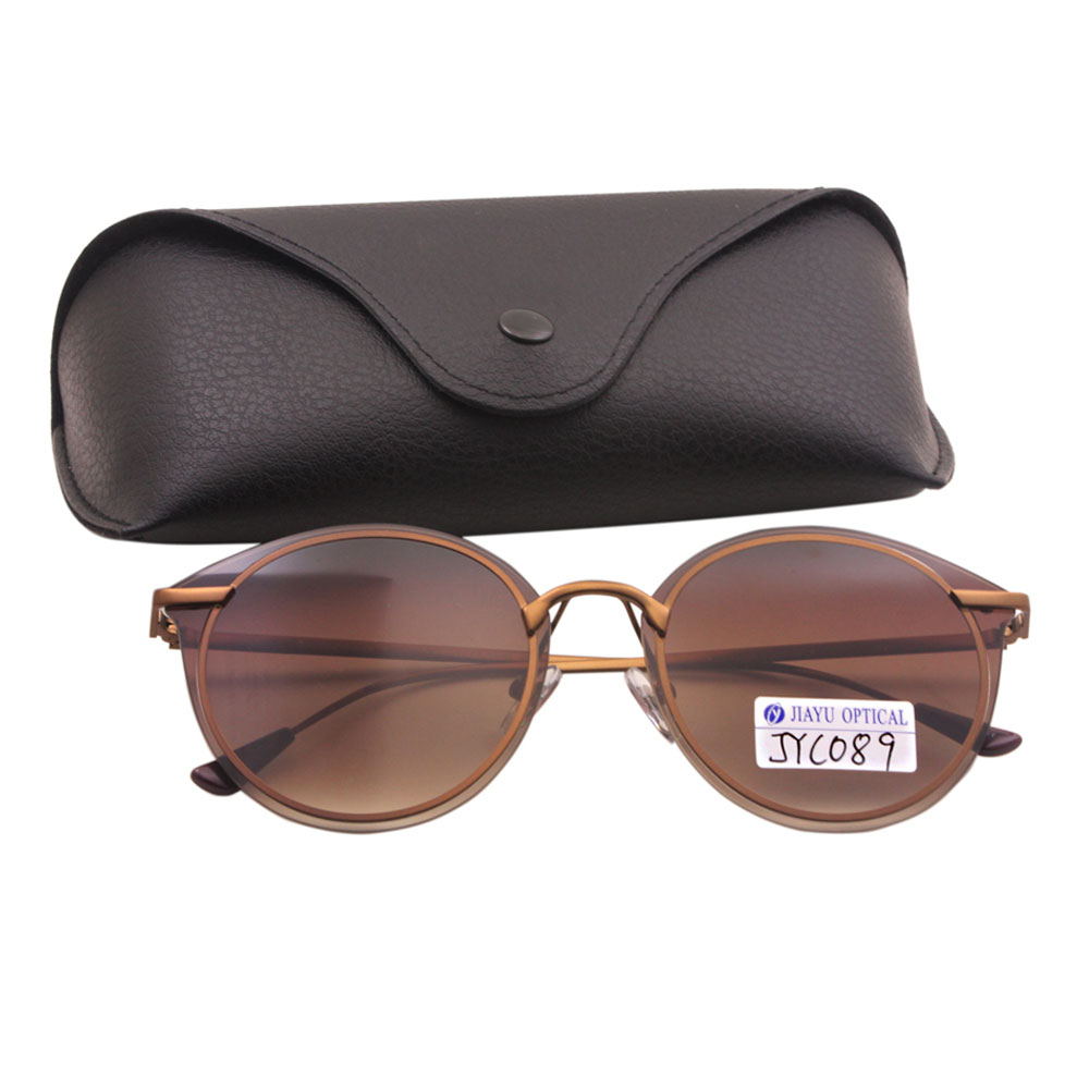 Fashion Wholesale UV400 Polarized Women Brown Sunglasses