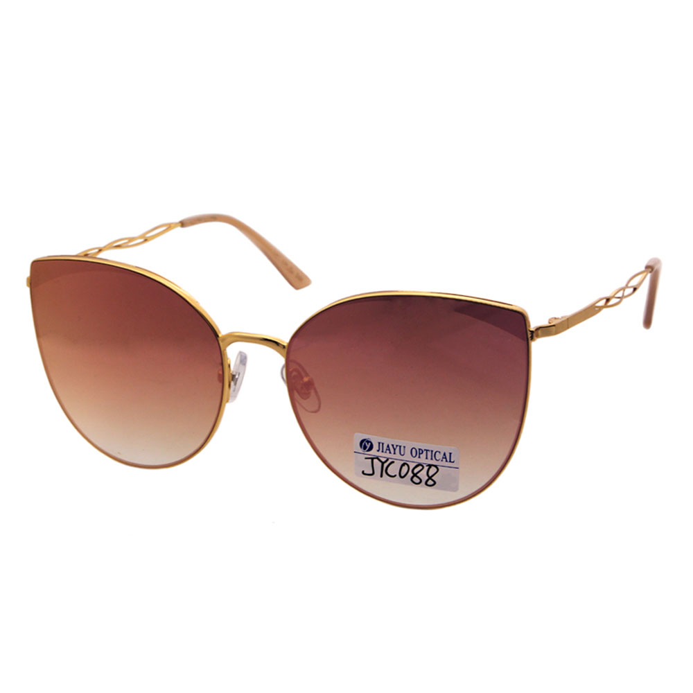 High Quality Fashion UV400 Womens Cat Eye Metal Sunglasses