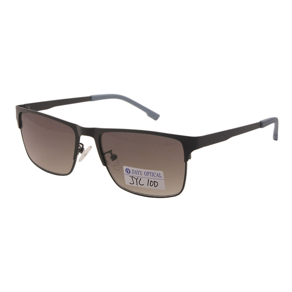 Hot Selling High Standard Metal Half Frame Black Sunglasses
