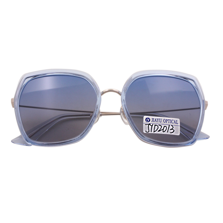 Manufacturer Custom Blue Gradient Diamond MetalSunglasses