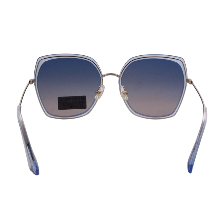 Manufacturer Custom Blue Gradient Diamond MetalSunglasses