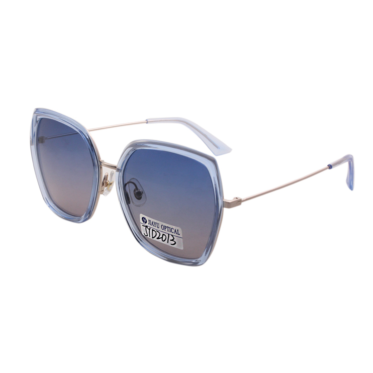 Manufacturer Custom Blue Gradient Diamond MetalSunglasses