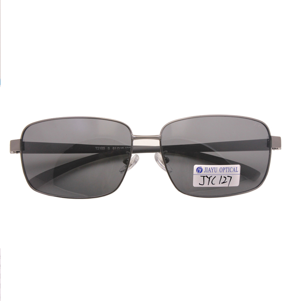 New Design Square Frame UV400 Polarized Metal Sunglasses