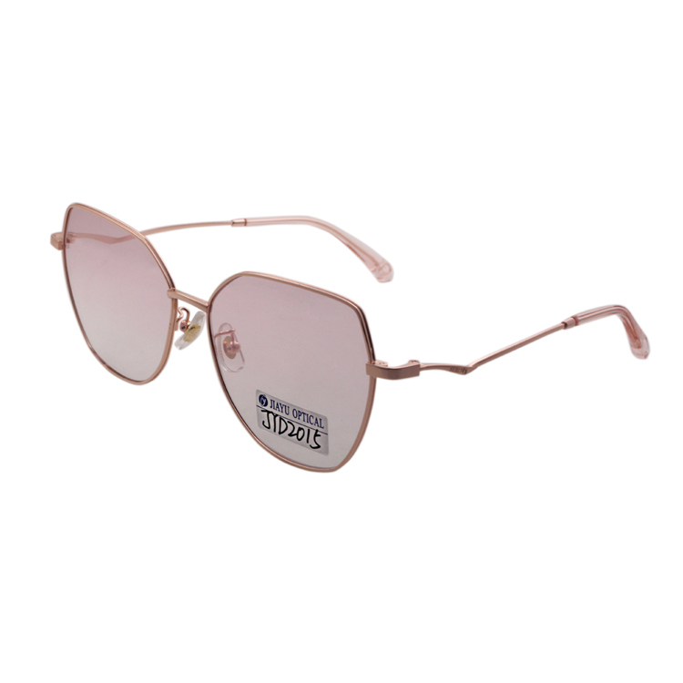 OEM Fashion Women Pink Metal Sunglasses Frames Anti Scratch