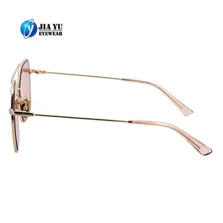 Hexagon Shaped Metal Sunglasses for Women, Pink, Stainless Metal