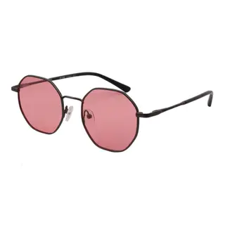 UV 400 Protection Polarized Light Diamond Metal Frame Sunglasses Pink