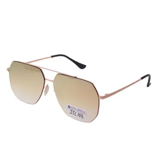 Women Fashion Protection Double Bridge Metal Sunglasses