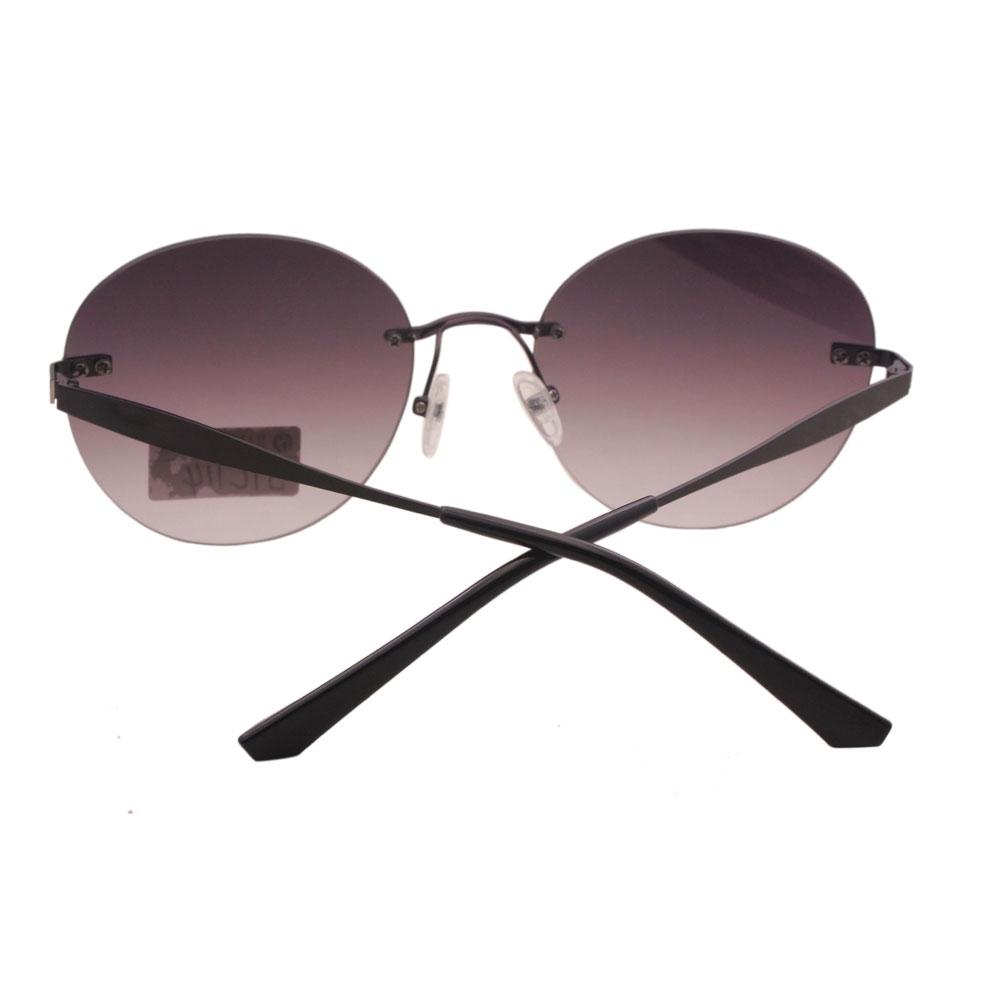 Round Frameless UV400 Polarized Women Metal Sunglasses