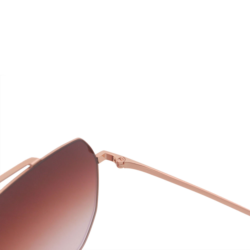 Women Fashion Protection Double Bridge Metal Sunglasses