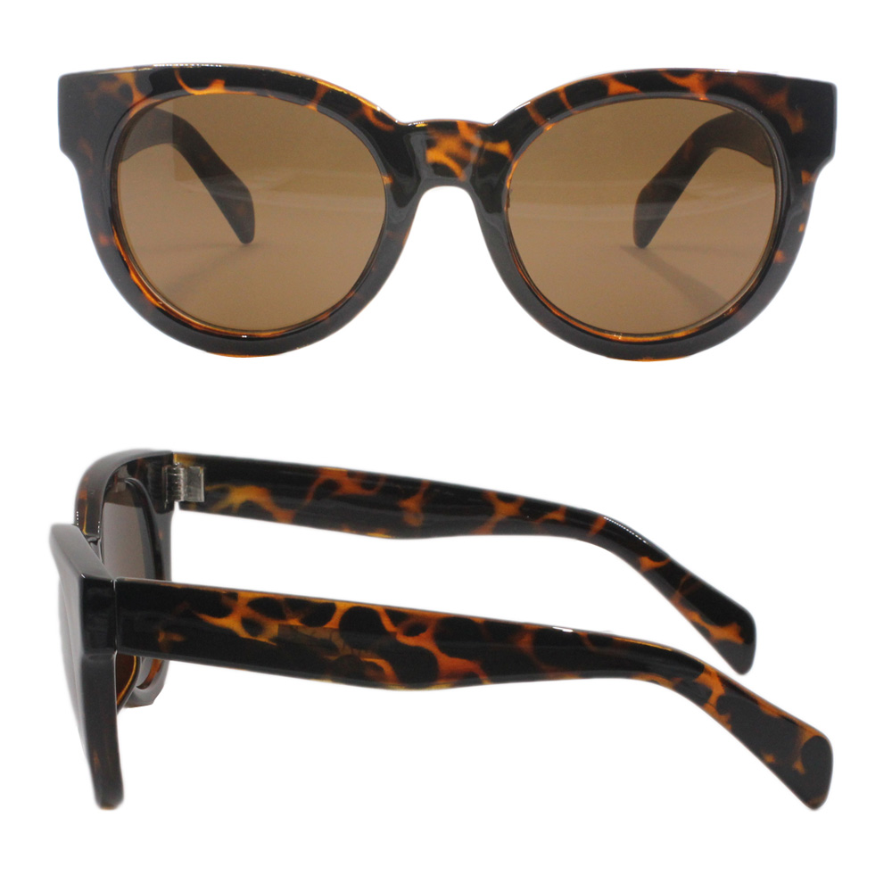 2020 New Polarized Plastic Fashionable Brown Demi  Oversized Women Sunglasses