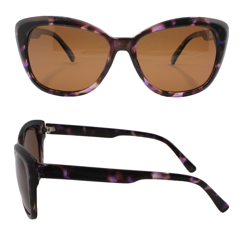 Custom Branded UV400 Mirror Cat Eye Shades Purple Sunglasses for Women