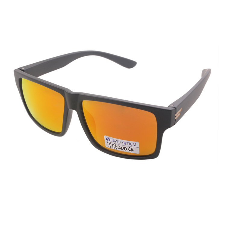 Custom Fashion High Quality  Brand Outdoor Mirrored Lenses Plastic Sunglasses with Logo