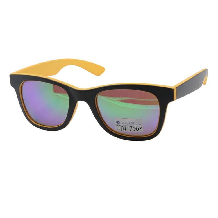 Custom Logo Fashion UV400  Mirror Plastic Sunglasses for Men