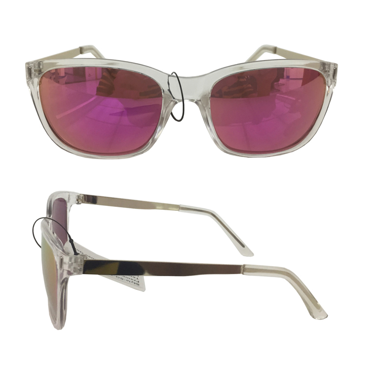 Custom Logo Printing Plastic Transparent Frame Clear Sunglasses