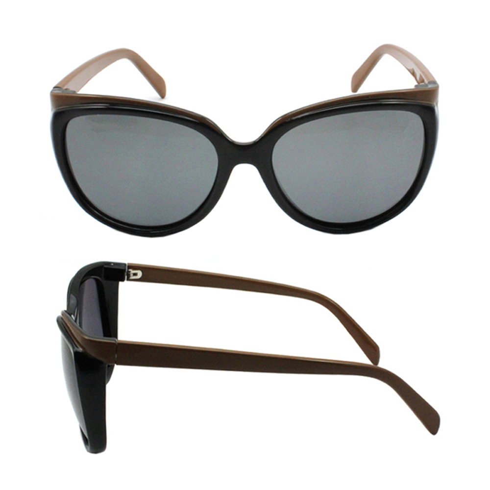 Fashion Custom Branded Black With Your Logo Oversized  Plastic Cat Eye Sunglasses