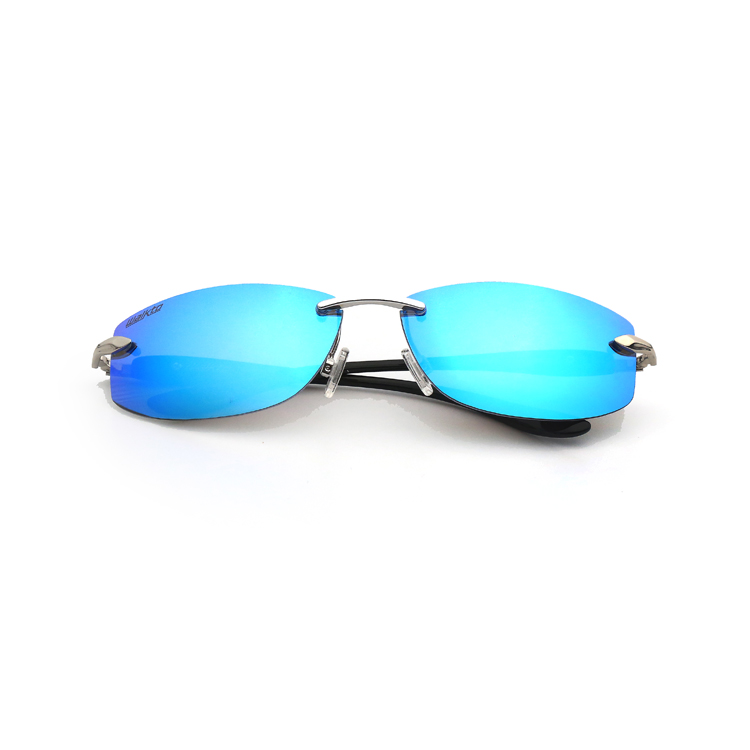 Fashionable Retro Multi Color Rimless CE UV400 Sunglasses For Men