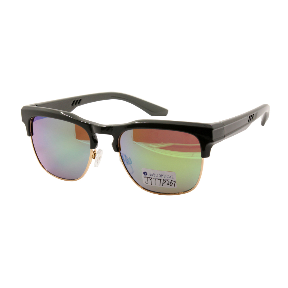 Half Rimless Fashion Polarized Clubmaster Sunglasses
