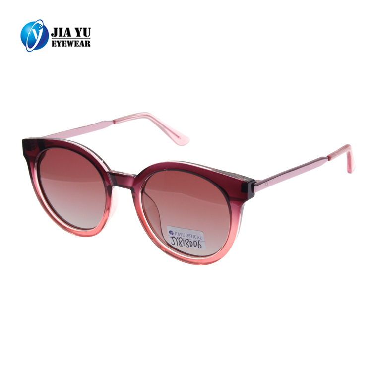 High Fashion Blue Mirror Tortoise Round lenses Cat Eye Sunglasses For Ladies