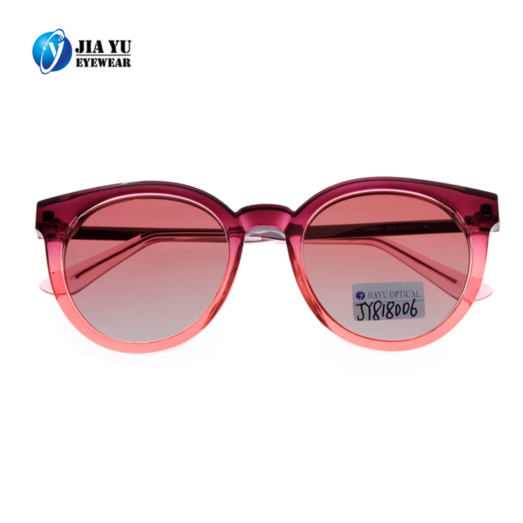 High Fashion Blue Mirror Tortoise Round lenses Cat Eye Sunglasses For Ladies