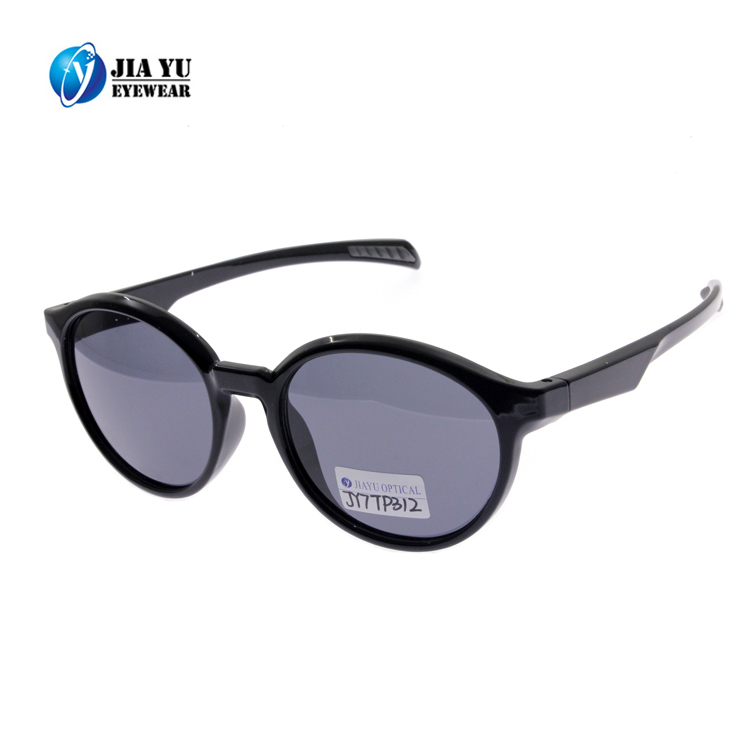 High Quality Fashionable Round Matt Black Sunglasses