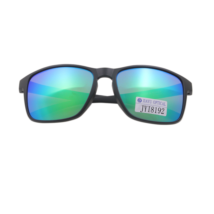 Name Brand Wholesale Retro Fashion Plastic Mirrored Unisex Sunglasses with Logo