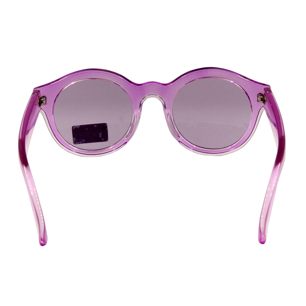 New Arrival Ladies Fashion Round Plastic Transparent  UV400 Sunglasses for Women