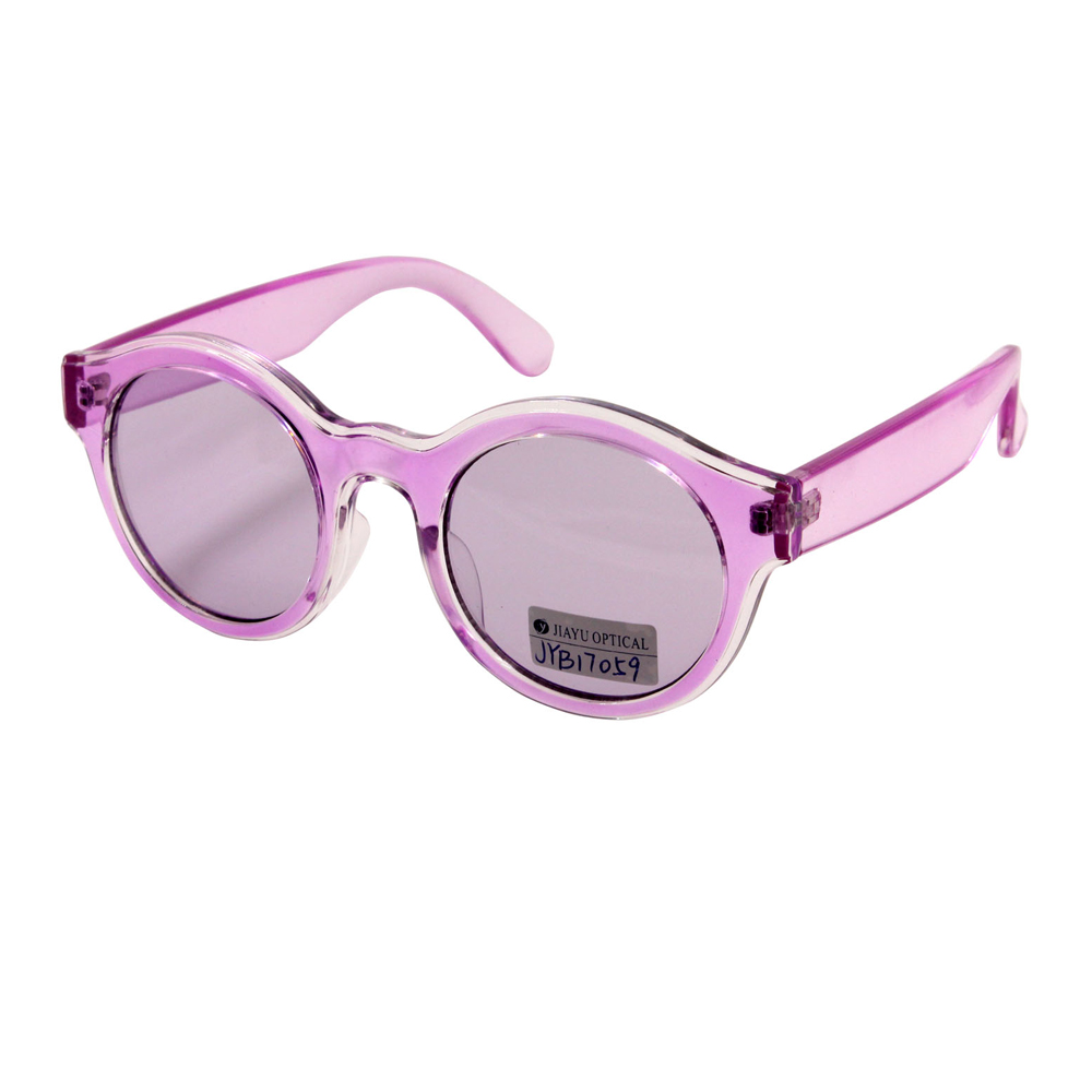 New Arrival Ladies Fashion Round Plastic Transparent  UV400 Sunglasses for Women