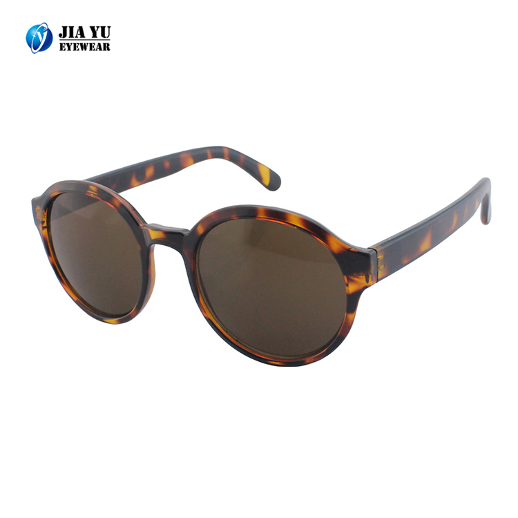 New Fashion Retro Vintage Brown Demi Round Plastic Unisex Sunglasses