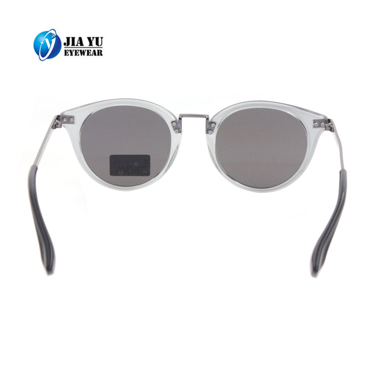Newest Trending Fashion Metal Transparent Round Plastic UV400 Polarized Sunglasses