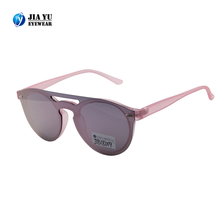 One Piece Lenses Shield Custom Logo Printed City Vision Polarized Blue Mirror New Retro Sunglasses