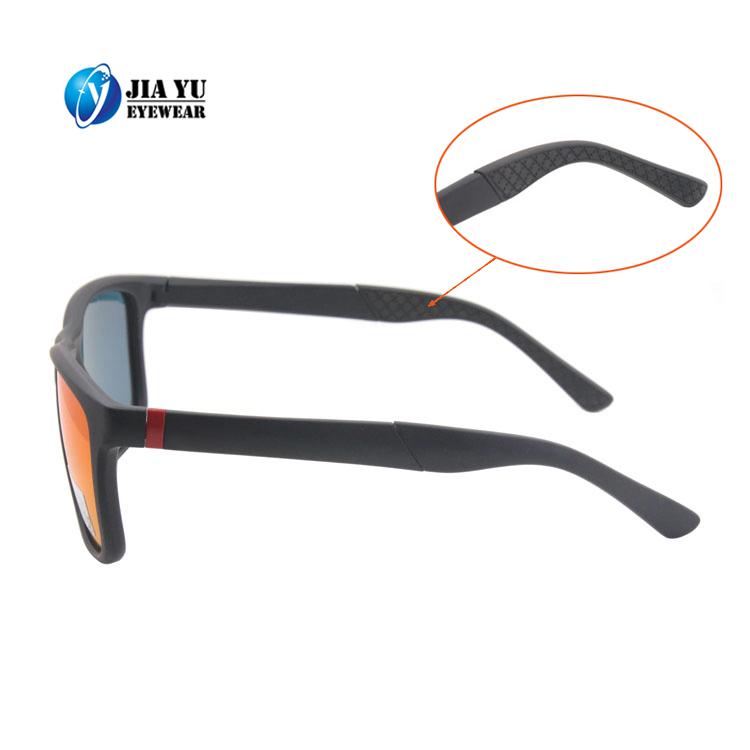 UV400 Protection Rubber Arm Tips Custom Logo Printed Lenses Polarized Sunglasses