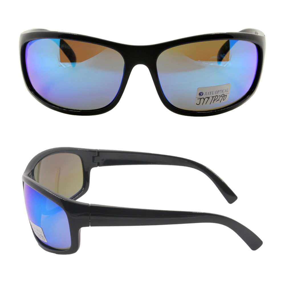 Unbreakable Blue Mirrored Polarized Sunglasses with UV400 for Men - Jiayu