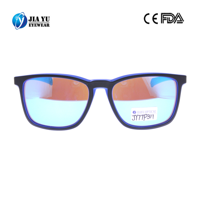 Double Injection Plastic Uv400 Protection Mirror Lens Polarized Sunglasses Men