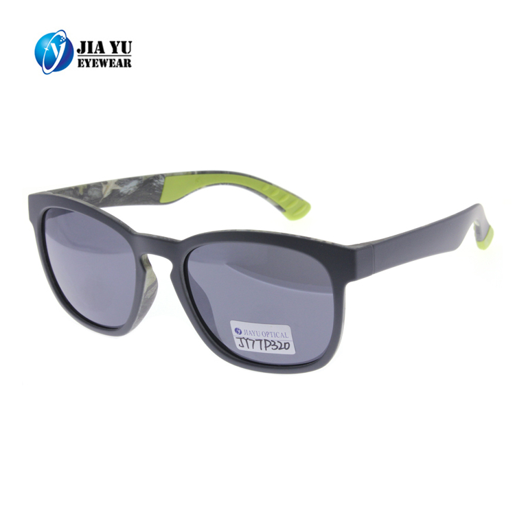 Uv400 Protection TR90 Waterpaper Transfer Plastic Sunglasses With Rubber Tips