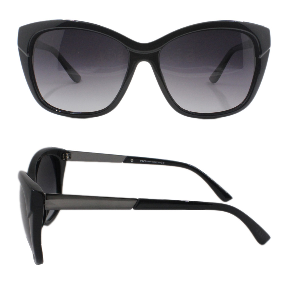 Wholesale Fashion Custom Logo Polarized Plastic Outdoor Cat Eye Sunglasses