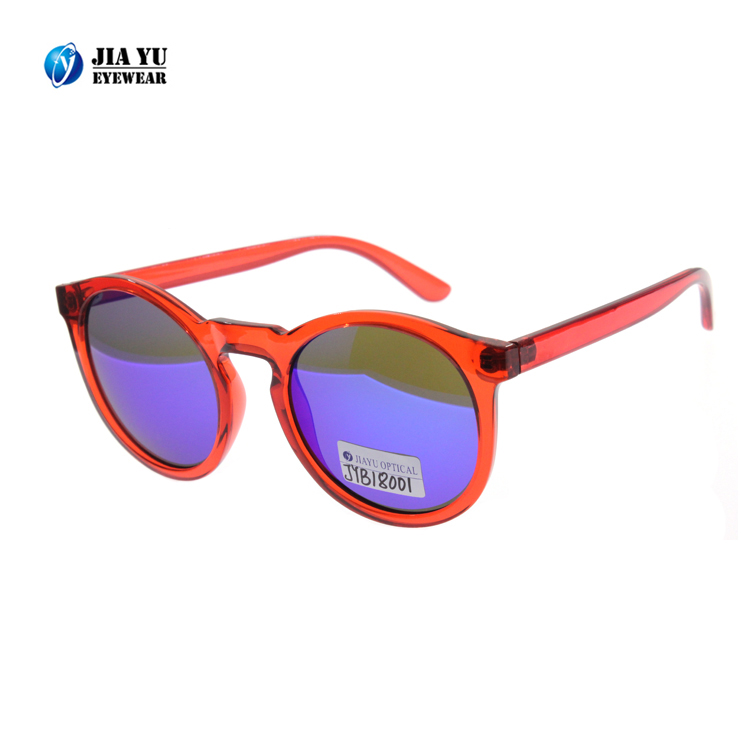 Wholesale Fashion Vintage Women Blue Mirror Round Shape Sunglasses