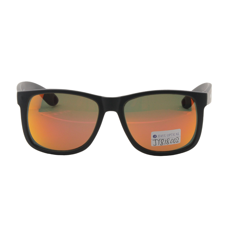 Wholesale cheap Fashionable Mirror  Black Plastic Sunglasses Unisex