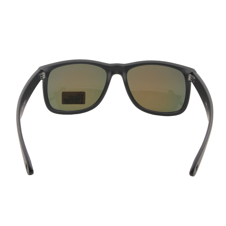 Wholesale cheap Fashionable Mirror  Black Plastic Sunglasses Unisex