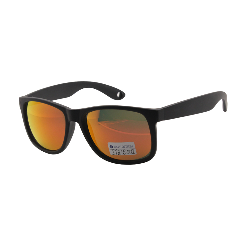 Wholesale cheap Fashionable Mirror  Black Plastic Sunglasses Unisex