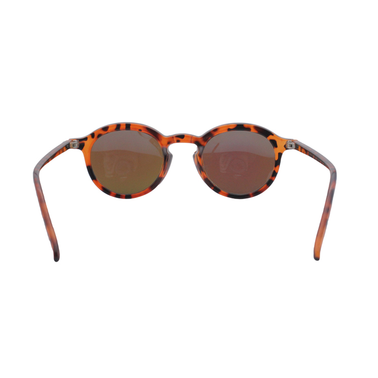 Xiamen Factory Brown Demi Round Frame Plastic Lentes  CE UV400 Retro Vintage Sunglasses