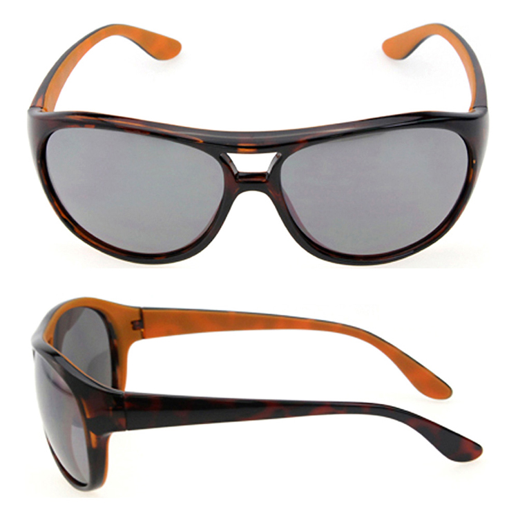Xiamen Manufacture UV400 Protection Double Bridge Plastic Outdoor Sunglasses
