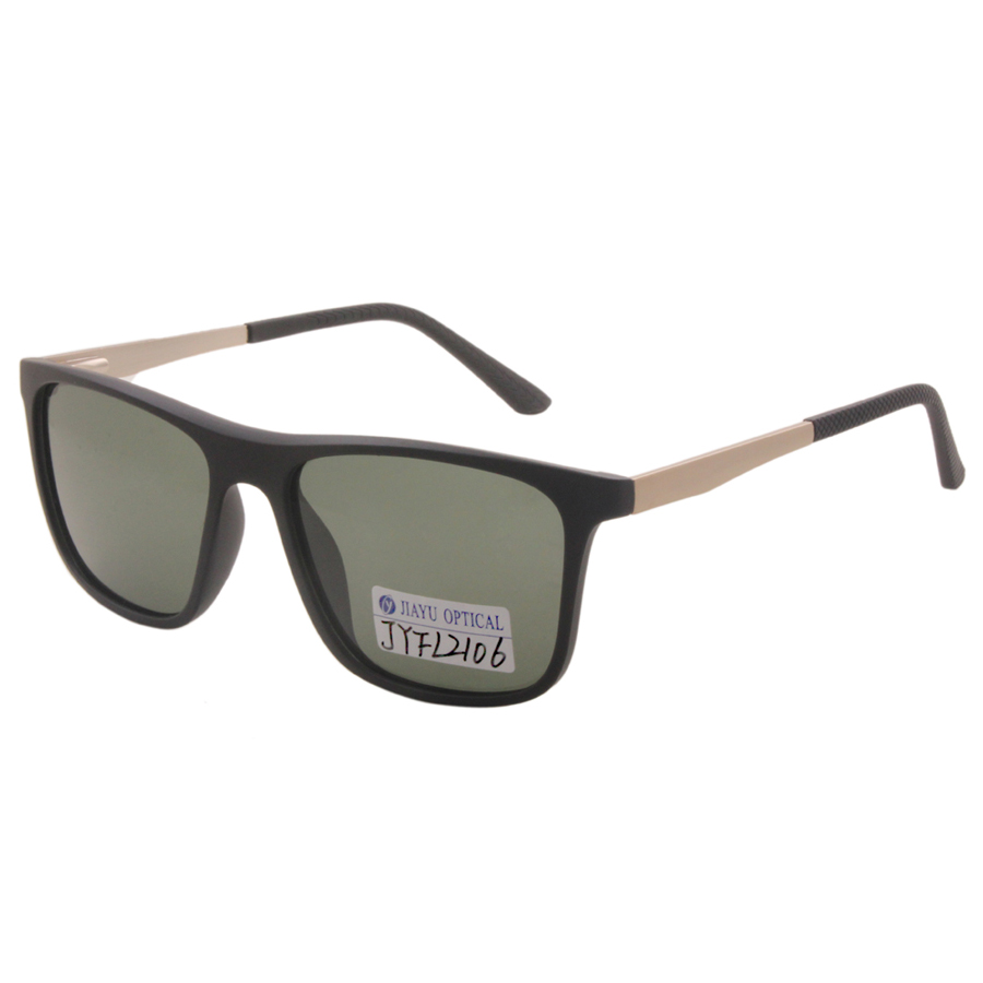 Fashion Design Men Oversized Black Sunglasses Polarized