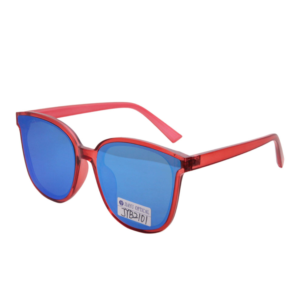 Fashion Red Border UV400 Polarized Mirrored Girl Sunglasses