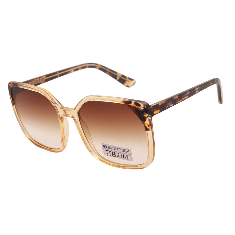 Latest Fashion Oversized Square Tea Progressive Sunglasses